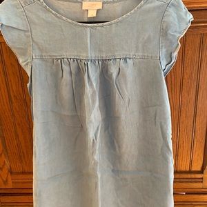 Loft chambray peasant top